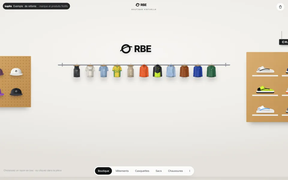 Aperçu de l’exemple : Boutique streetwear